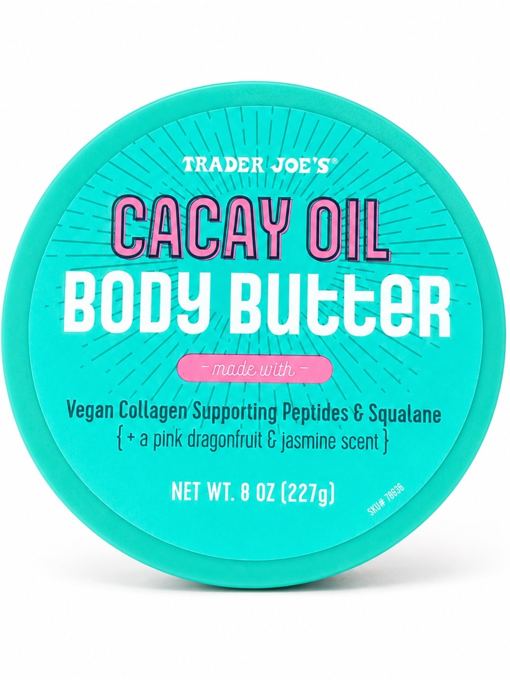 Trader Joe’s Cacay Oil Body Butter Pink Dragonfruit Jasmine USED
